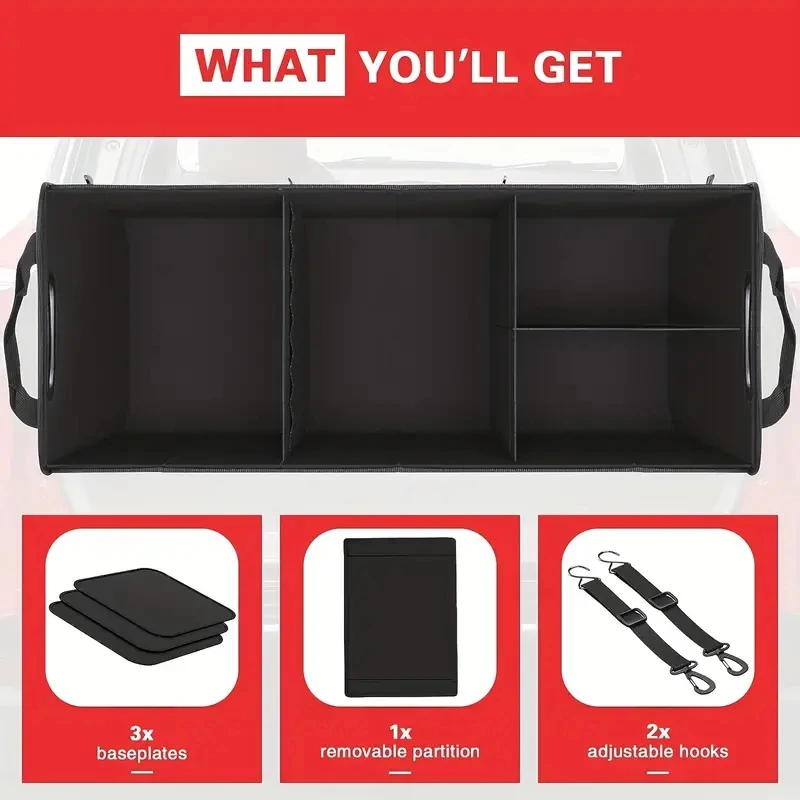 Collapsible Multi-Compartment Trunk Organizer - Image 4