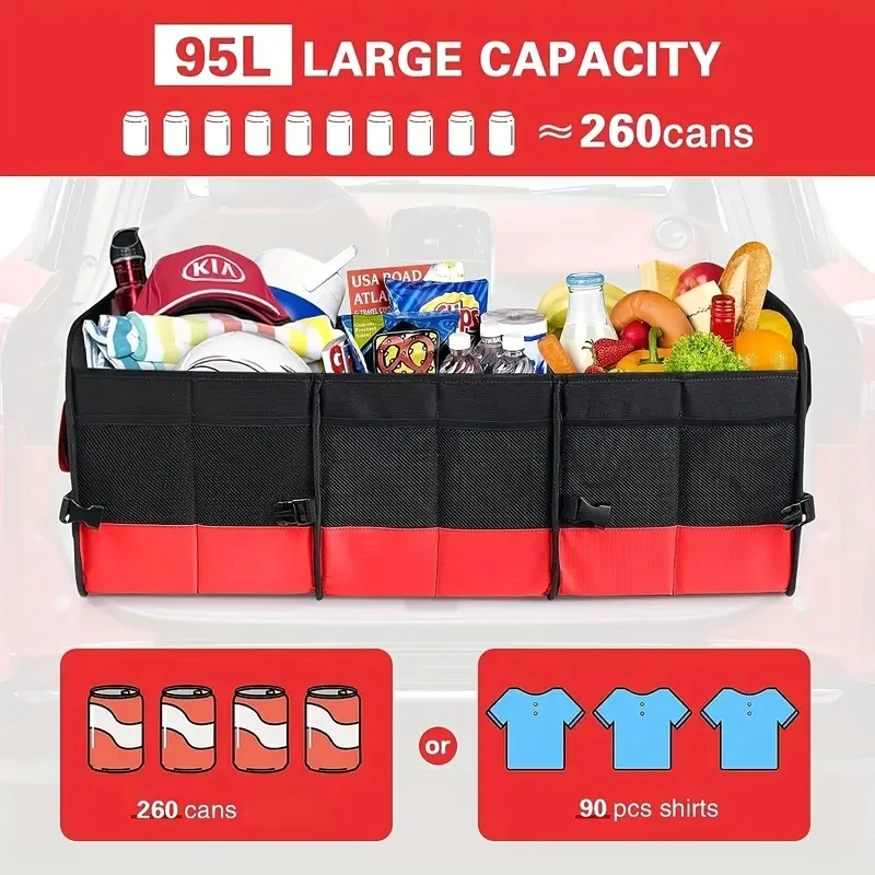 Collapsible Multi-Compartment Trunk Organizer - Image 9