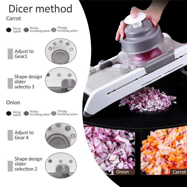 Adjustable Mandoline Vegetable Slicer - Image 7