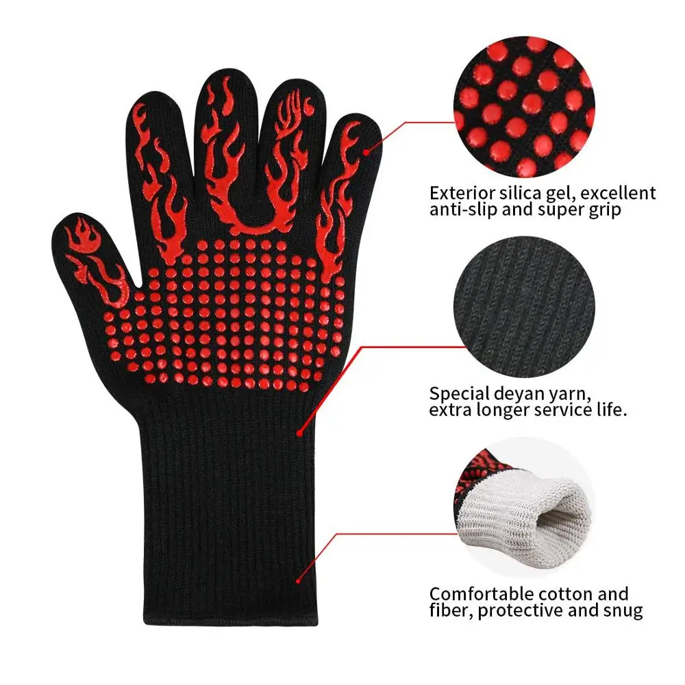 Heat Resistant BBQ Gloves for Grilling - Image 3