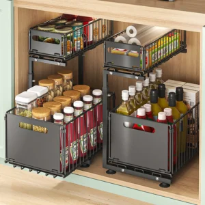 Alternative view of Adjustable Pull-Out Under Sink Organizer