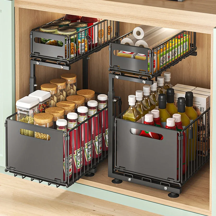 Adjustable Pull-Out Under Sink Organizer - Image 2