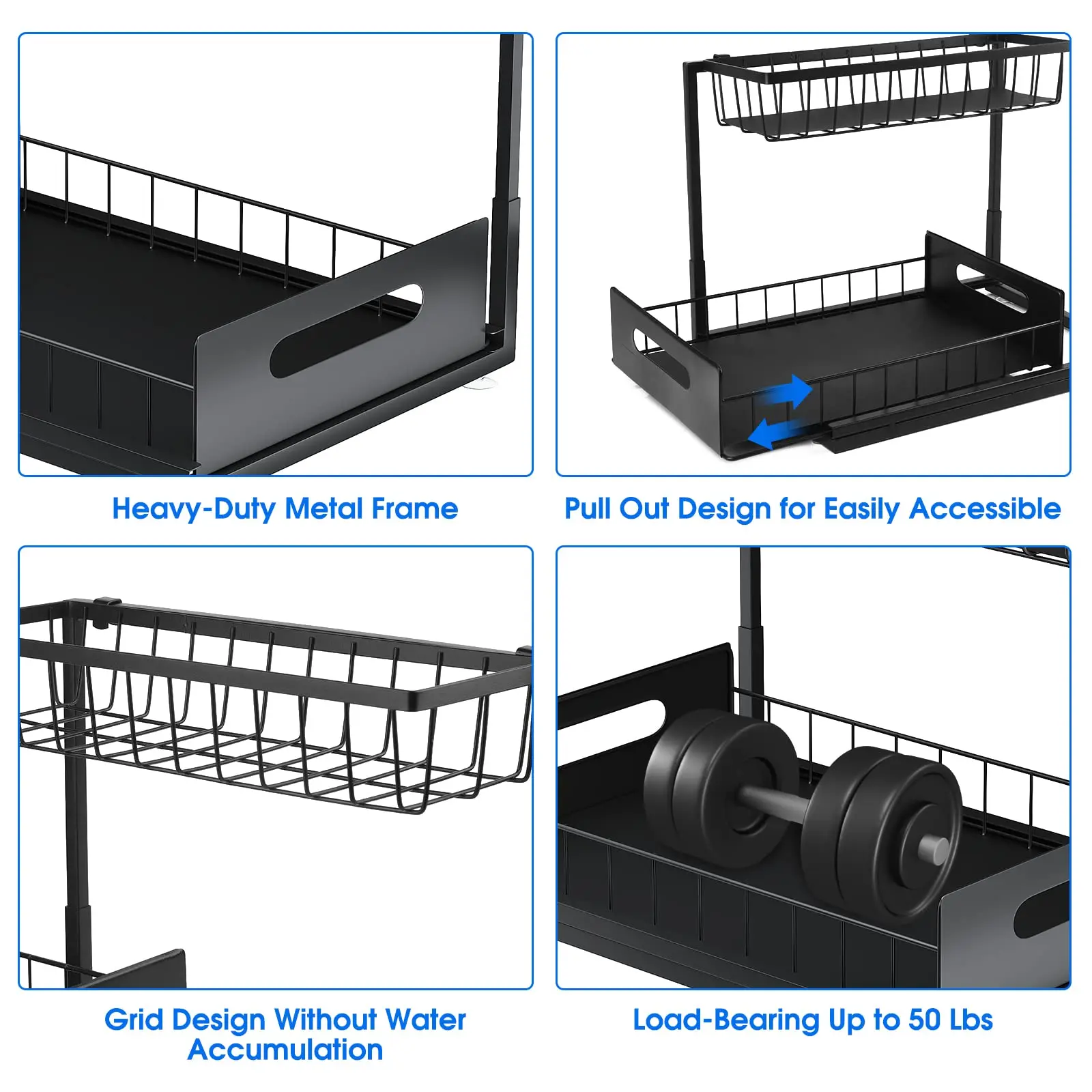 Sliding Under Sink Cabinet Organizer - Image 12