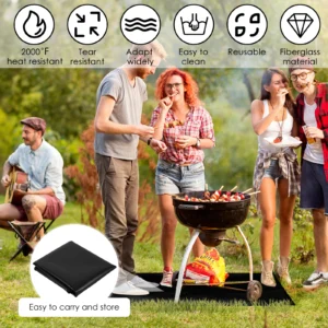 Alternative view of Reusable Non-Stick BBQ Grill Mat Set