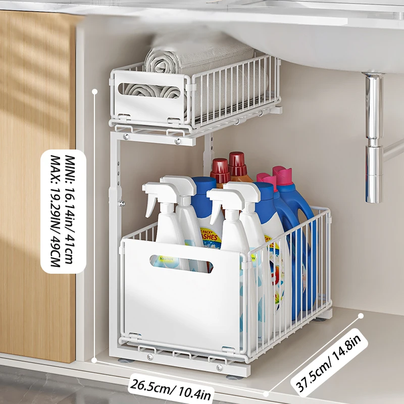 Adjustable Pull-Out Under Sink Organizer - Image 18