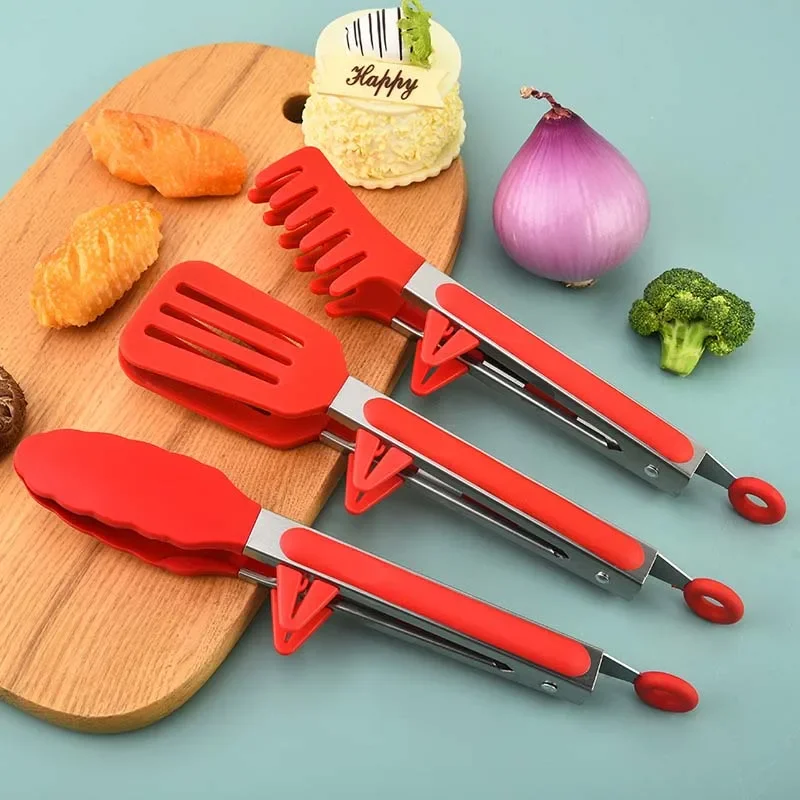 Silicone Kitchen Tongs Set for Cooking - Image 6