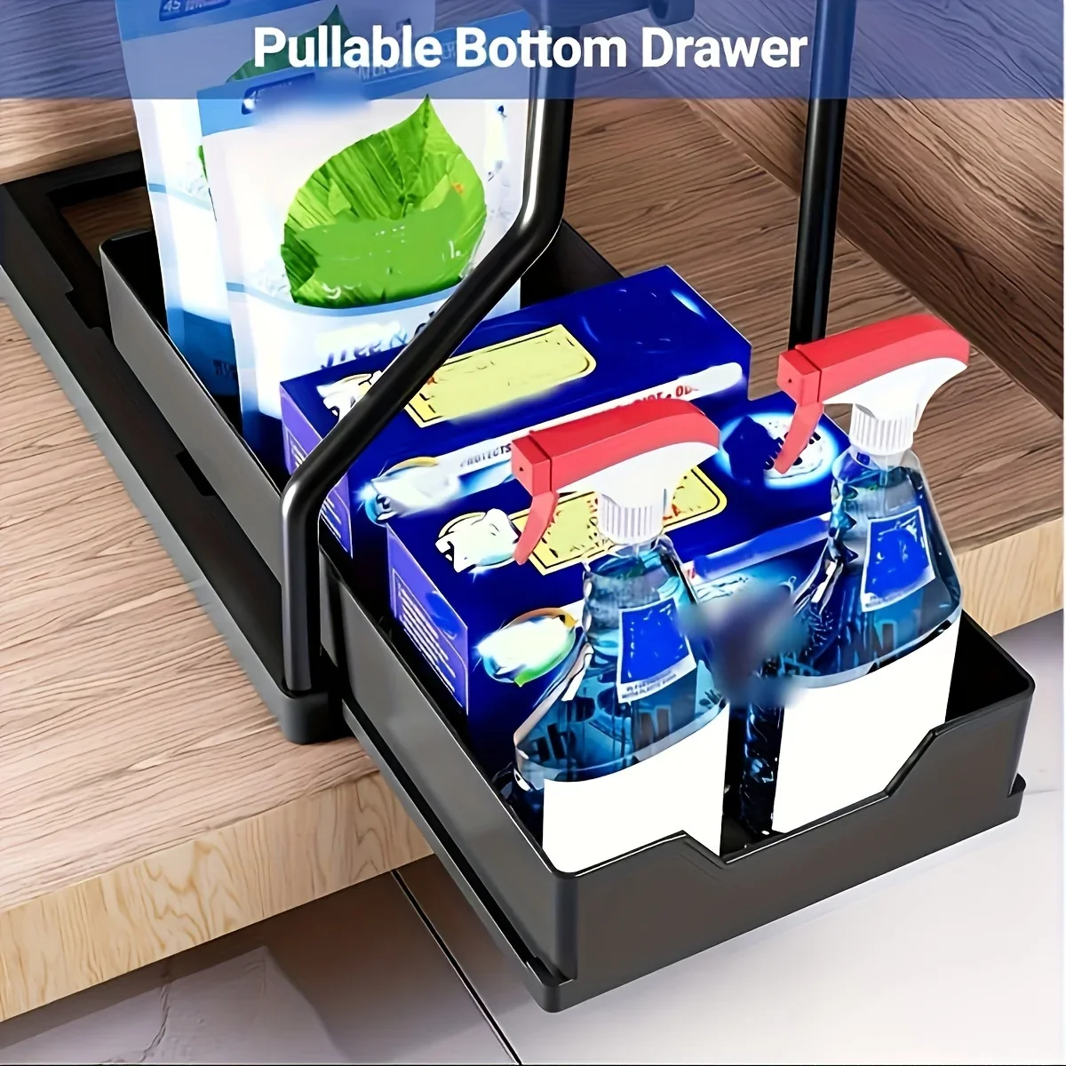 Two-Tier Under Sink Organizer for Home Storage - Image 10