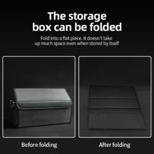 Alternative view of Foldable Leather Car Trunk Organizer