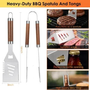 Alternative view of Heavy Duty BBQ Tool Set with Carry Bag