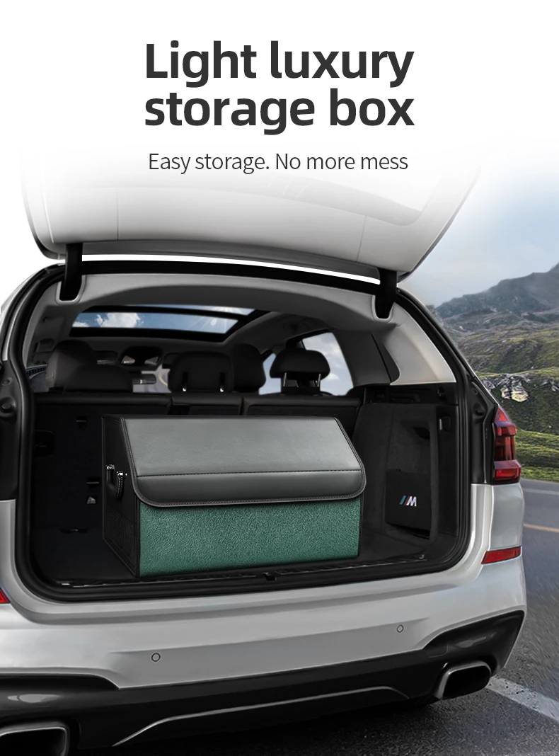 Foldable Leather Car Trunk Organizer - Image 8