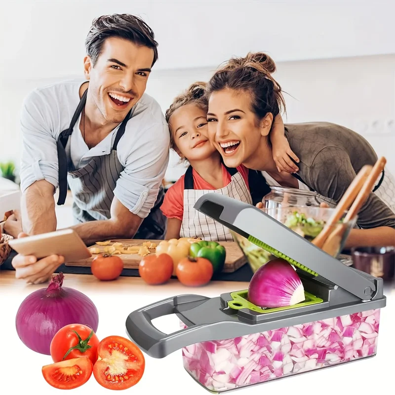 Vegetable Chopper and Slicer Set for Prep - Image 9