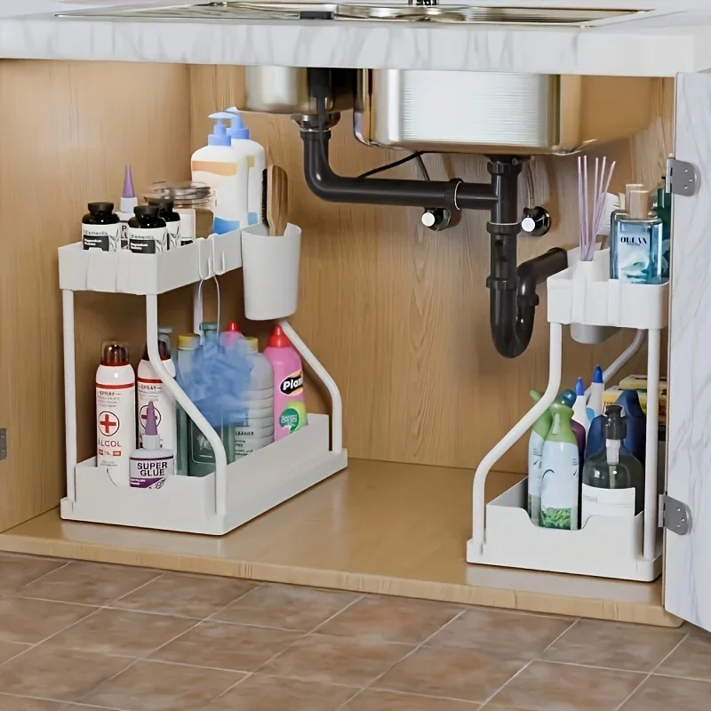Two-Tier Under Sink Organizer for Home Storage - Image 2