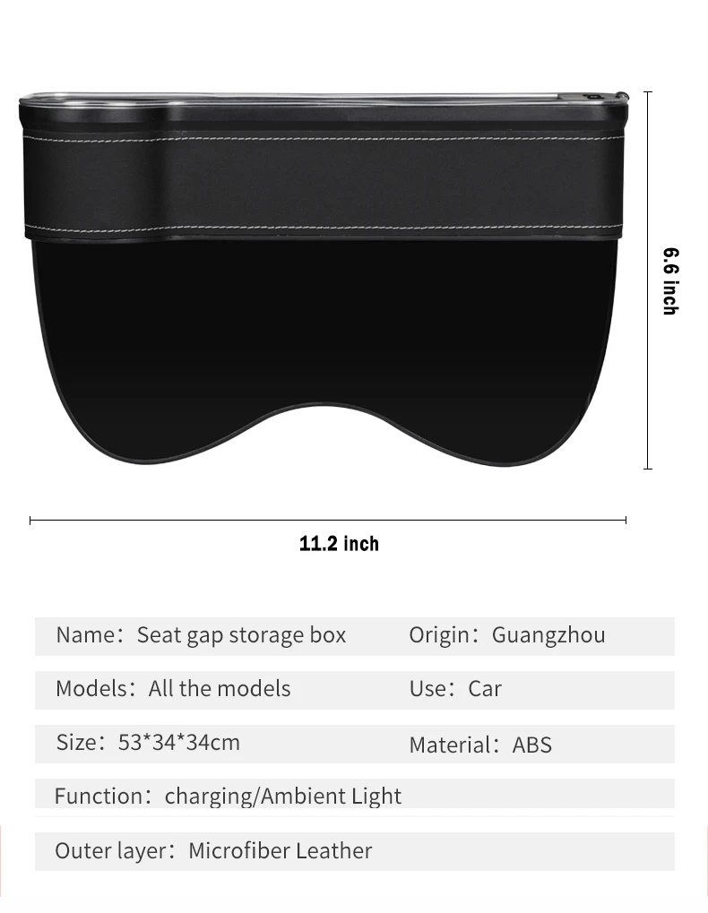 Car Seat Gap Organizer with USB Charger - Image 7