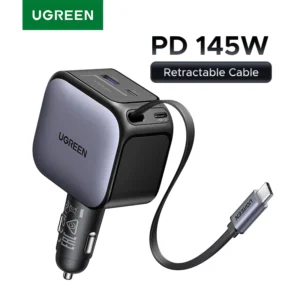 Retractable Multi-Port Fast Car Charger