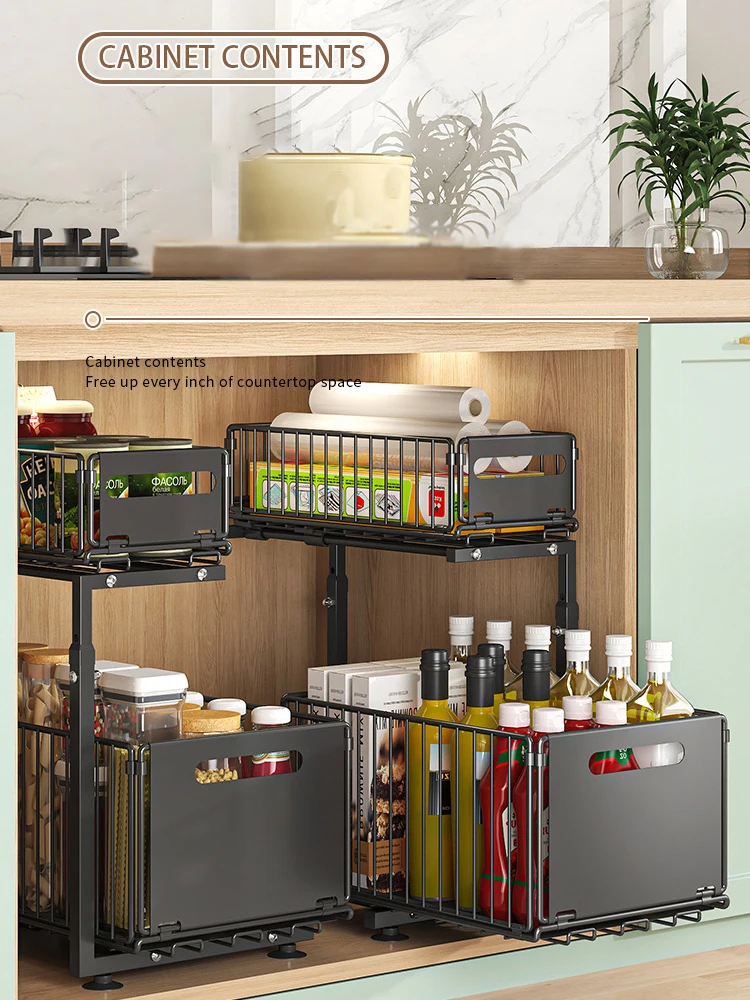 Adjustable Pull-Out Under Sink Organizer - Image 13