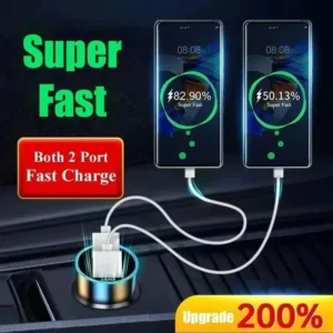 Alternative view of Dual USB Fast Car Charger with Display