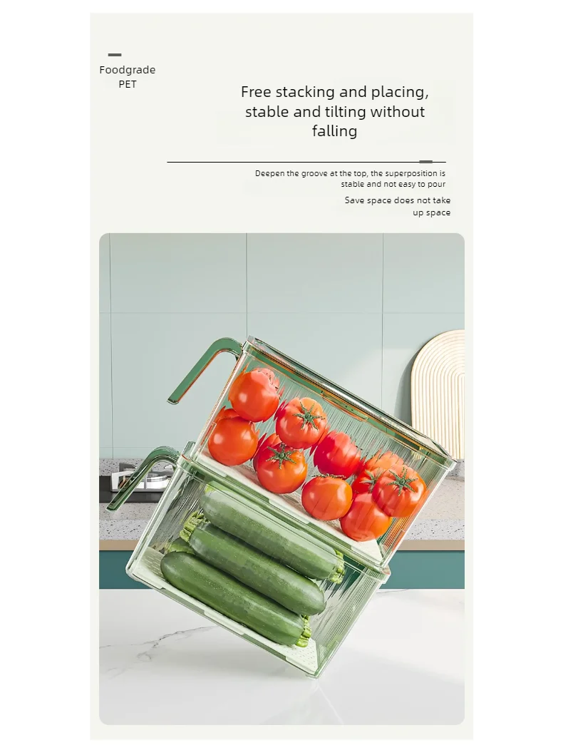 Stackable Fridge Storage Box with Lid - Image 10