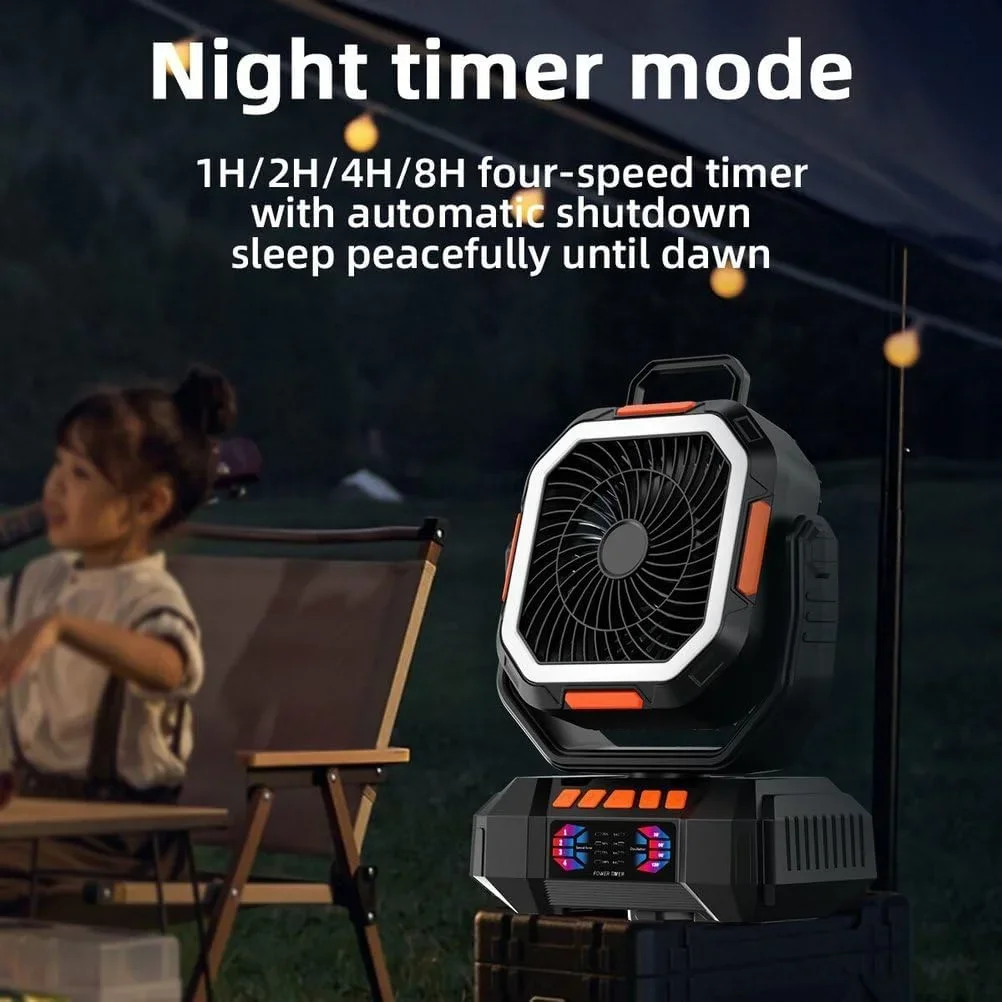 Rotating Camping Fan with Night Light - Image 6