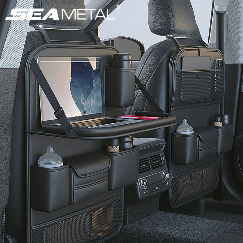 Rear Seat Organizer with Foldable Tray