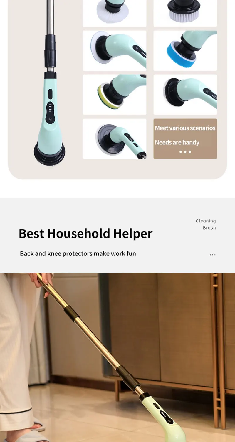 9-in-1 Electric Spin Scrubber for Cleaning - Image 8