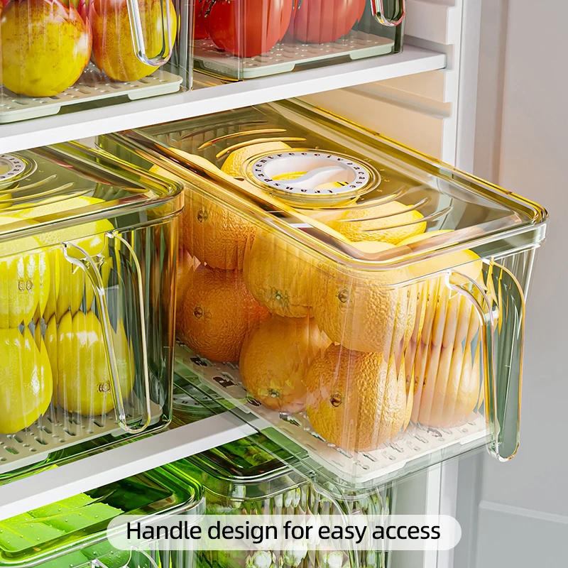 Stackable Fridge Storage Box with Lid - Image 3