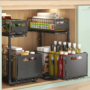 Adjustable Pull-Out Under Sink Organizer