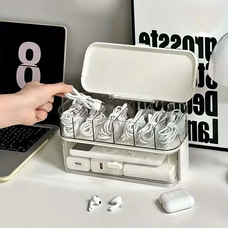 Desktop Cable Organizer Box for Cords - Image 10