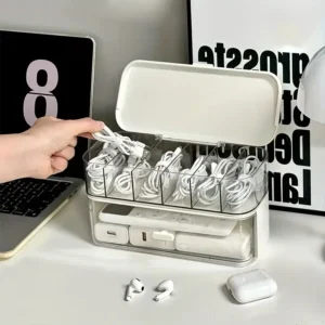 Desktop Cable Organizer Box for Cords