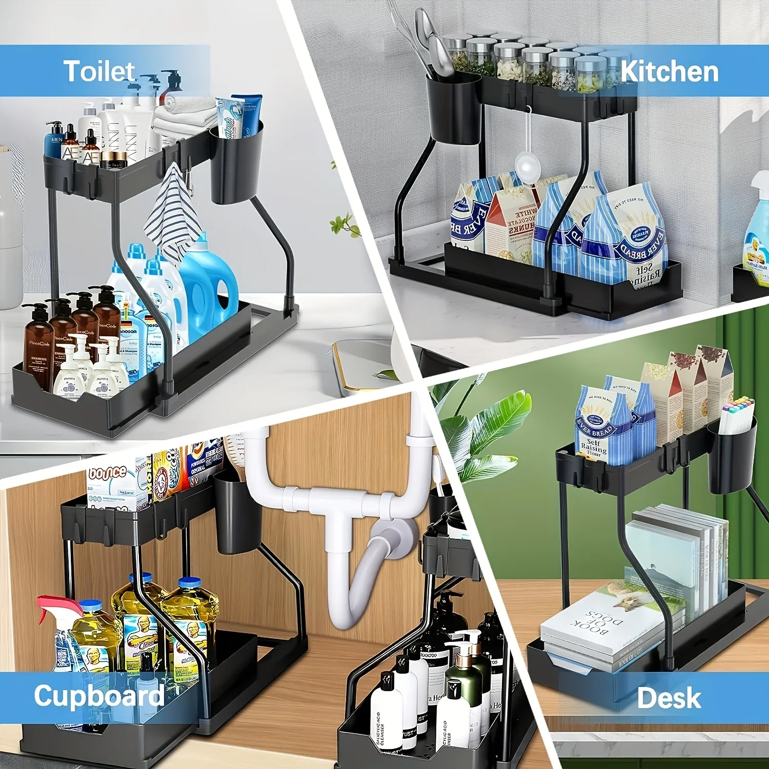 Two-Tier Under Sink Organizer for Home Storage - Image 5