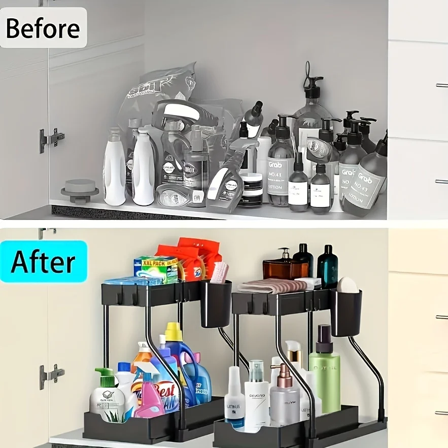 Two-Tier Under Sink Organizer for Home Storage - Image 4