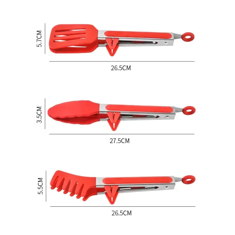 Silicone Kitchen Tongs Set for Cooking - Image 2