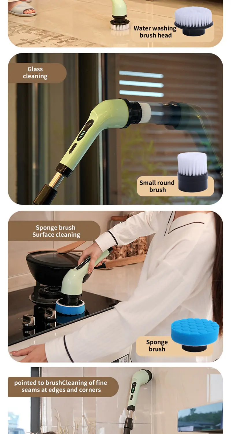 9-in-1 Electric Spin Scrubber for Cleaning - Image 9