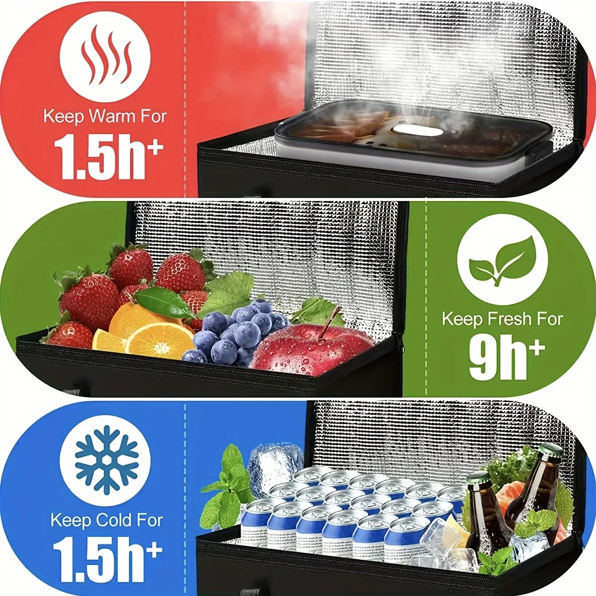 Insulated Food Tote for Hot and Cold Trips - Image 3