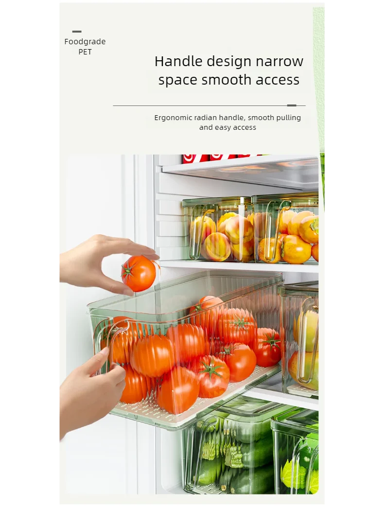 Stackable Fridge Storage Box with Lid - Image 8