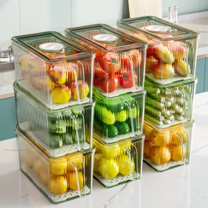 Stackable Fridge Storage Box with Lid