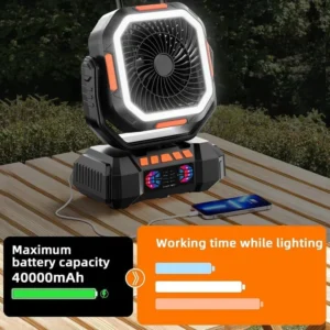 Alternative view of Rotating Camping Fan with Night Light