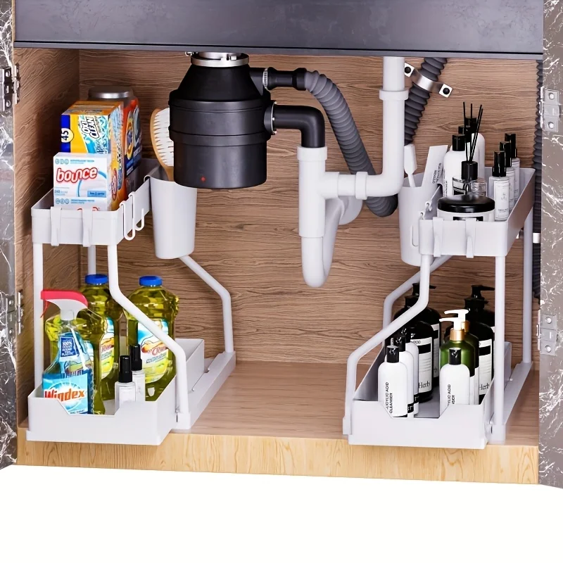 Two-Tier Under Sink Organizer for Home Storage - Image 7
