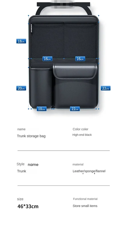 Foldable Car Seat Back Storage Bag - Image 5
