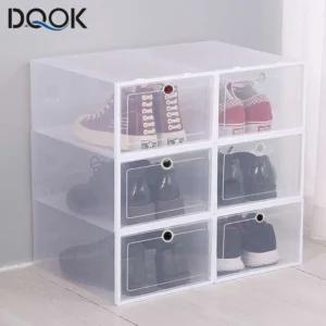 Alternative view of Stackable Transparent Shoe Organizer Boxes