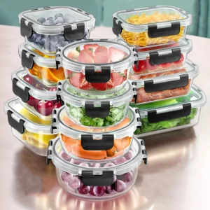 Glass Food Storage Container Set for Meal Prep
