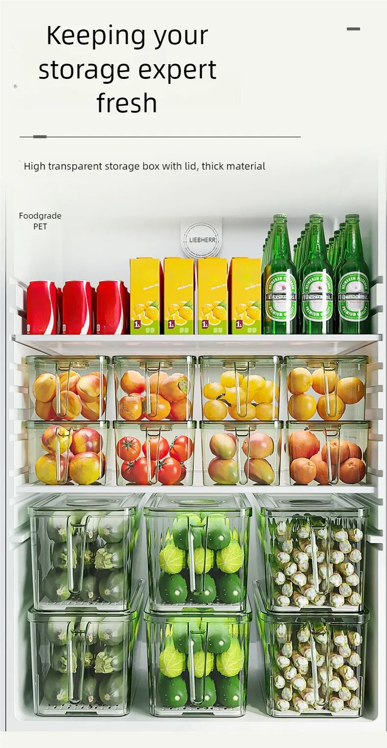 Stackable Fridge Storage Box with Lid - Image 7