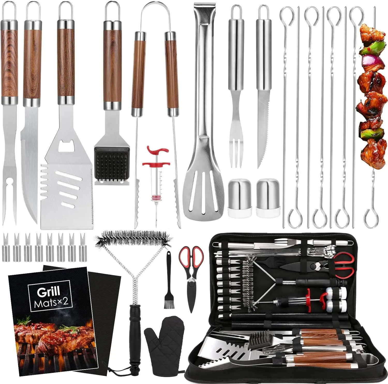 Heavy Duty BBQ Tool Set with Carry Bag