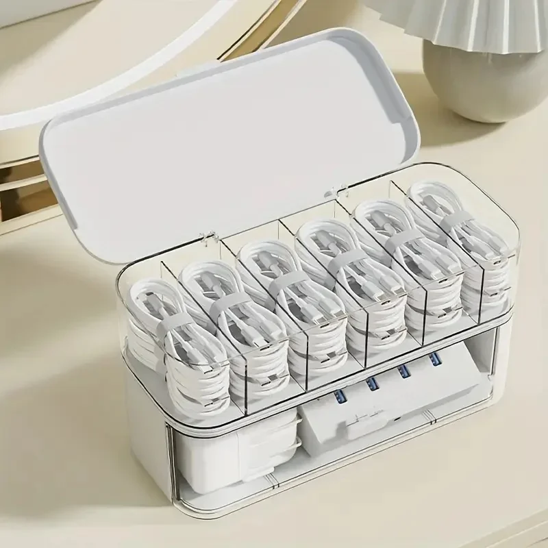 Desktop Cable Organizer Box for Cords - Image 6