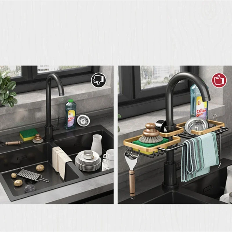 Sink Sponge and Soap Drainer Shelf for Kitchen - Image 7